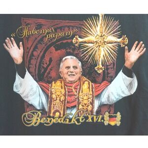 Pope Benedict XVI T-Shirt size XL German Flag Spirit of Nature Bassimo Black Tee